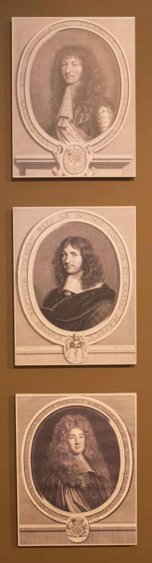 Portrais de Louis XIV, Colbert et Michel Bégon
