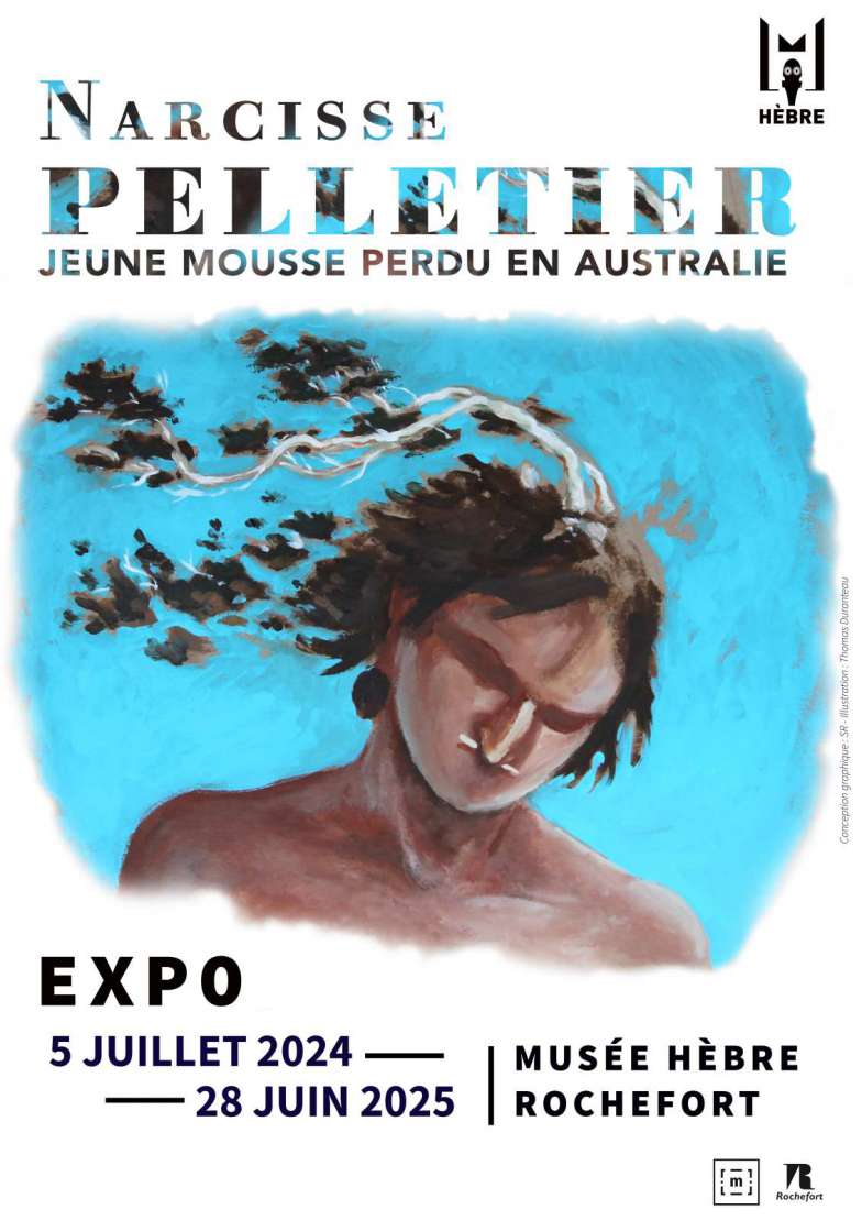 affiche de l'exposition Narcisse Pelletier - Hebre 2025