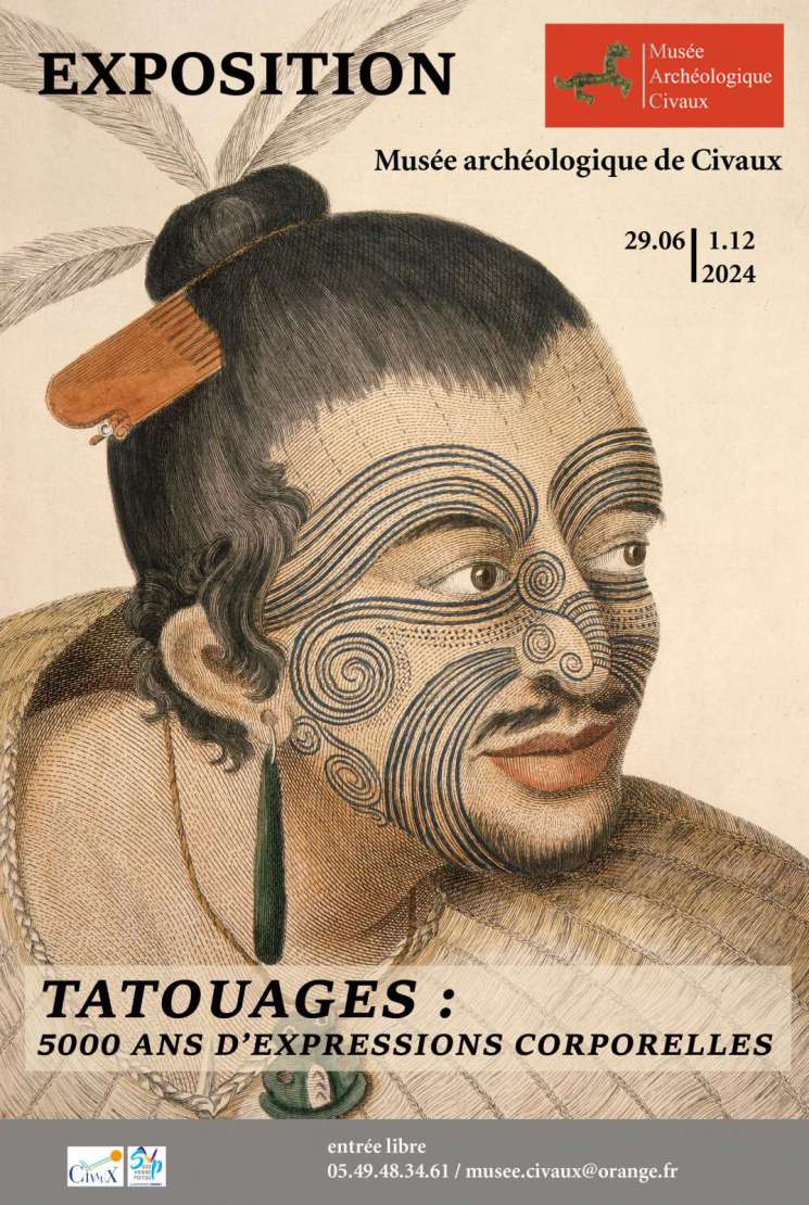 Affiche de l'exposition Tatouages : 5000 ans d'expressions corporelles