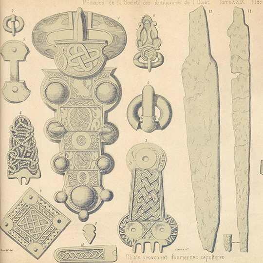 Bulletin de la Société des antiquaires de l'Ouest, planche illustrée numéro 13 (détail)