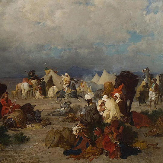 Gustave Guillaumet : Campement d'un goum sur les frontières du Maroc (détail)