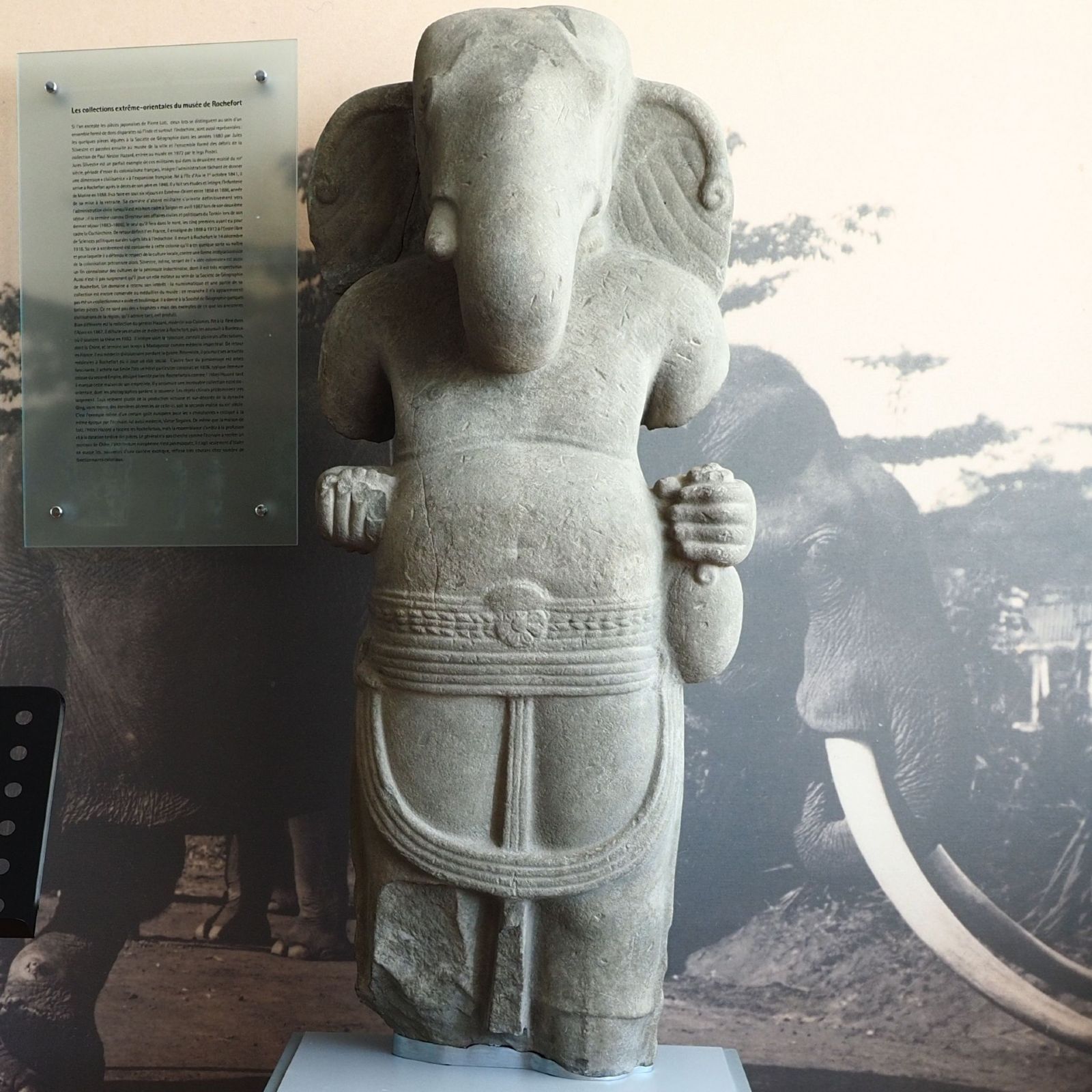 La statue Ganesh du musée d'art et d'histoire de Rochefort, un des objets intégré à la première déclinaison de l'application Kiosk 3D